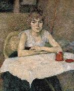 Henri de toulouse-lautrec Young woman at a table Sweden oil painting artist